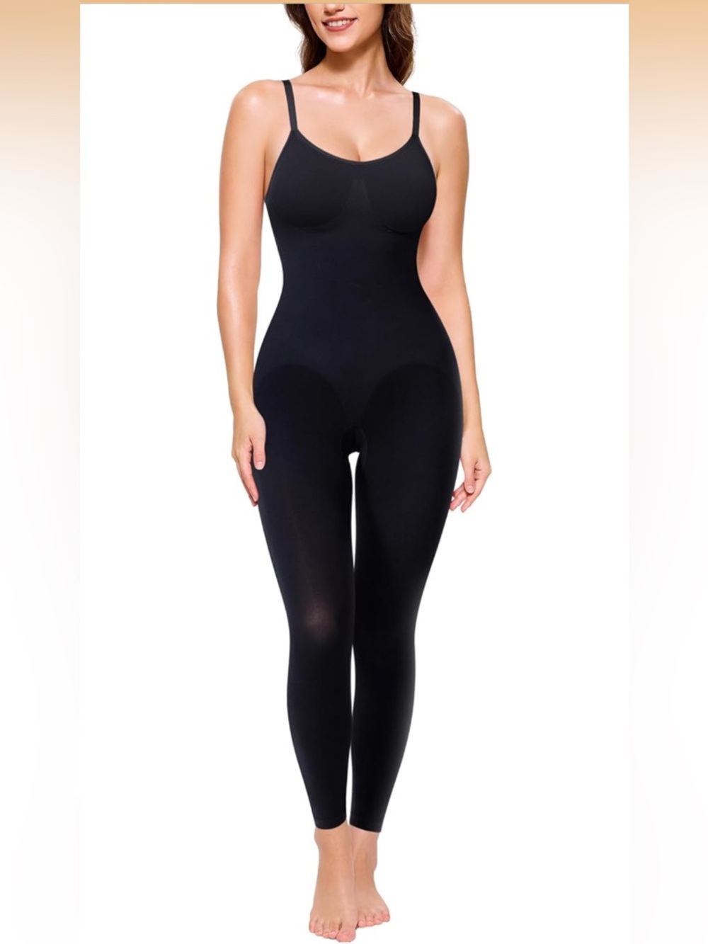 Seamless Full-Body Shaping Bodysuit - Black